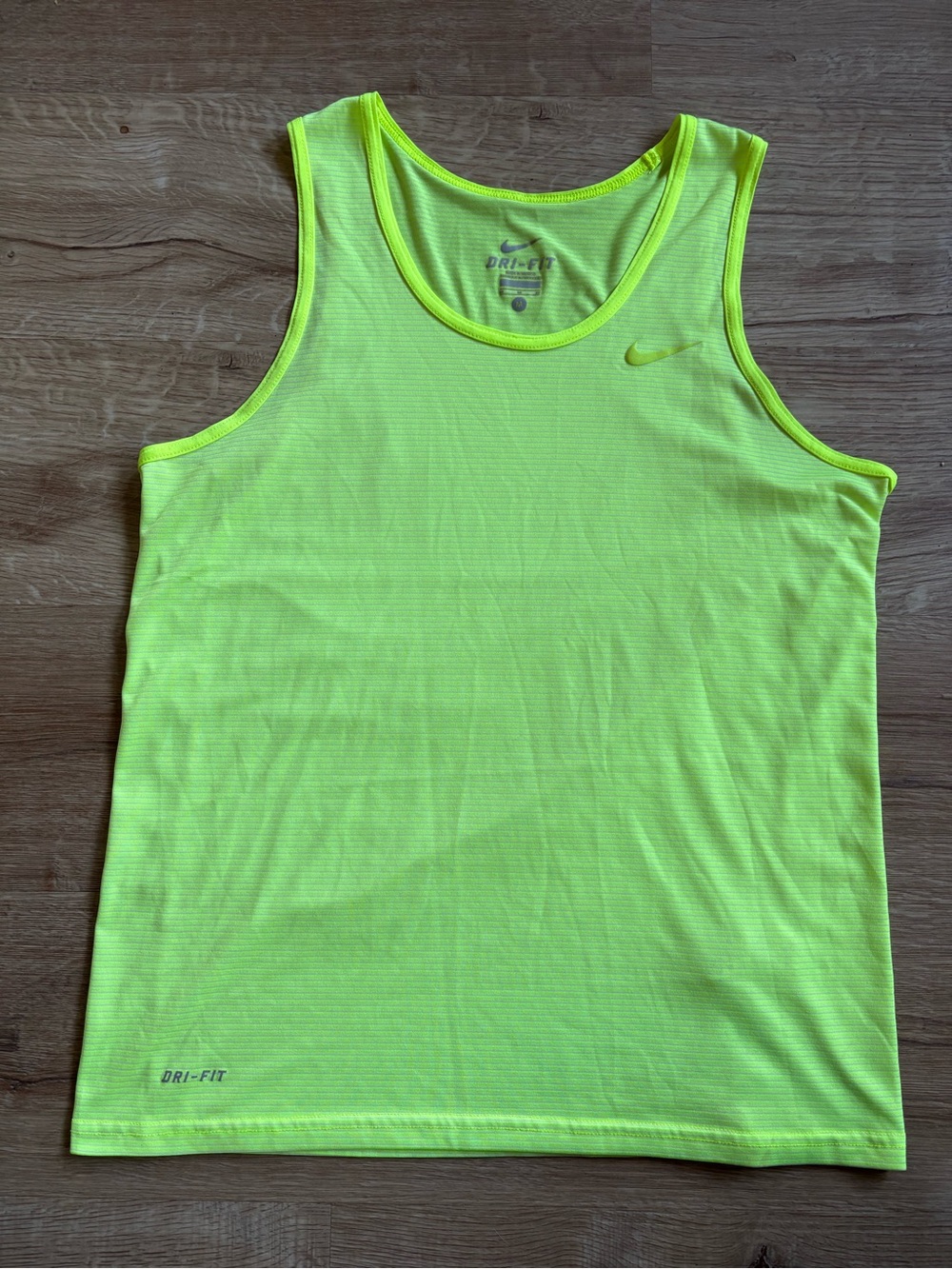 Nike Men’s Neon Yellow/Green Dri-FIT Tank Top